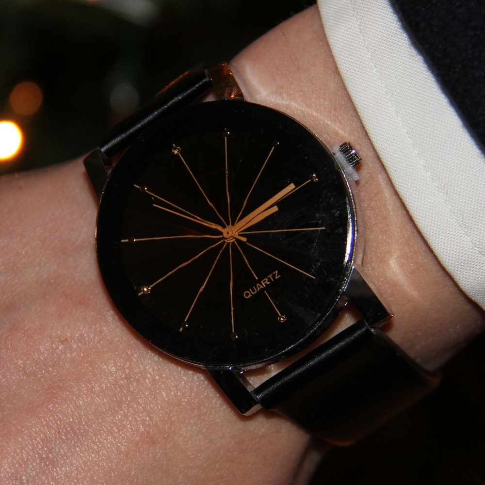 Men’s Black & Gold Watch